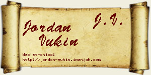 Jordan Vukin vizit kartica
